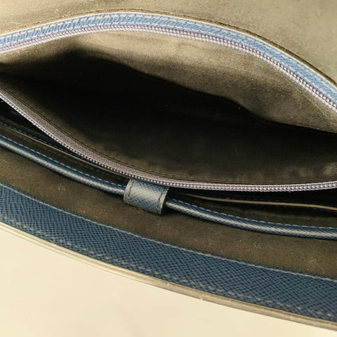 MICHAEL KORS Navy Saffiano Leather Messenger Bag