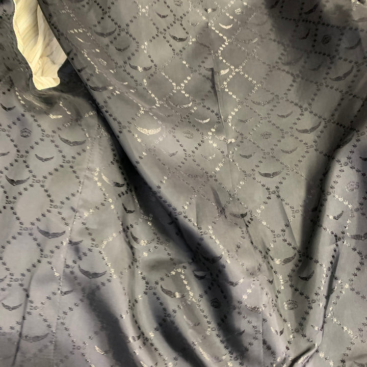ZADIG & VOLTAIRE Size M Venus Sparkle Black Silver Wool Blend Peak Lapel Jacket Blazer