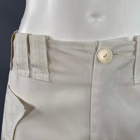 JEAN PAUL GAULTIER Size 4 Cream Cotton Cargo Casual Pants