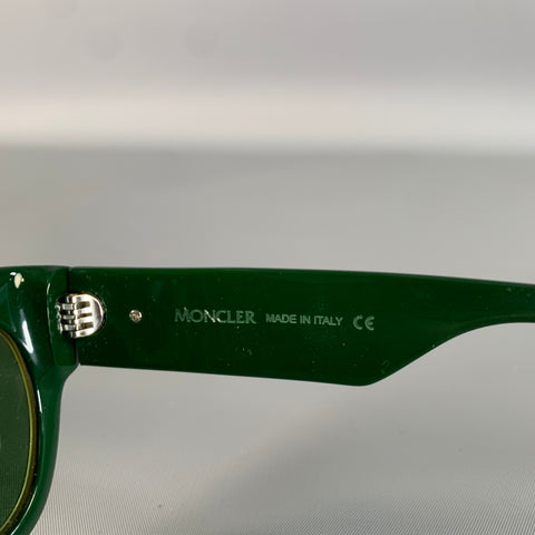 MONCLER Brown Green Tortoise Sunglasses & Eyewear