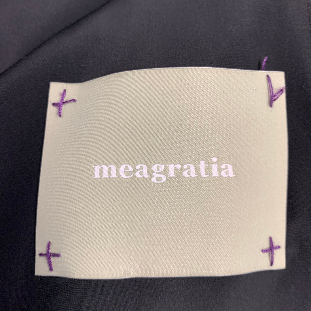 MEAGRATIA Size S Black Applique Wool Single Breasted Jacket