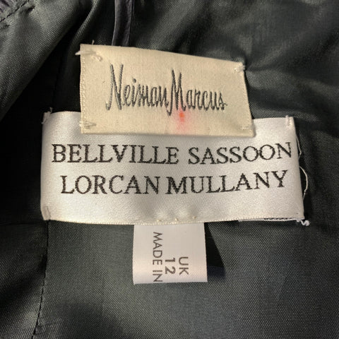 NEIMAN MARCUS Size 8 Grey Silk Ruched Cocktail Dress