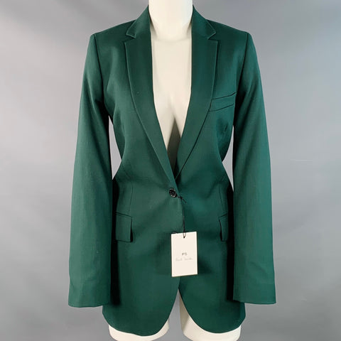 PS by PAUL SMITH Size S Forest Green Wool Notch Lapel Jacket Blazer