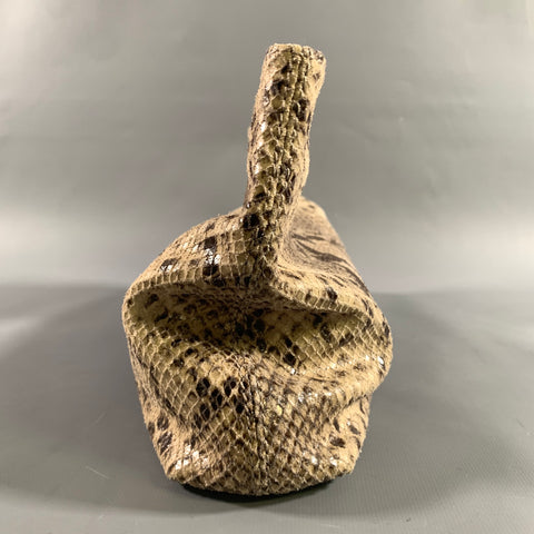 MICHAEL KORS Tan Brown Snakeskin Clutch Bags