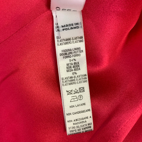 LA PERLA Size 4 Hot Pink Wool Blend Double Breasted Pantsuit
