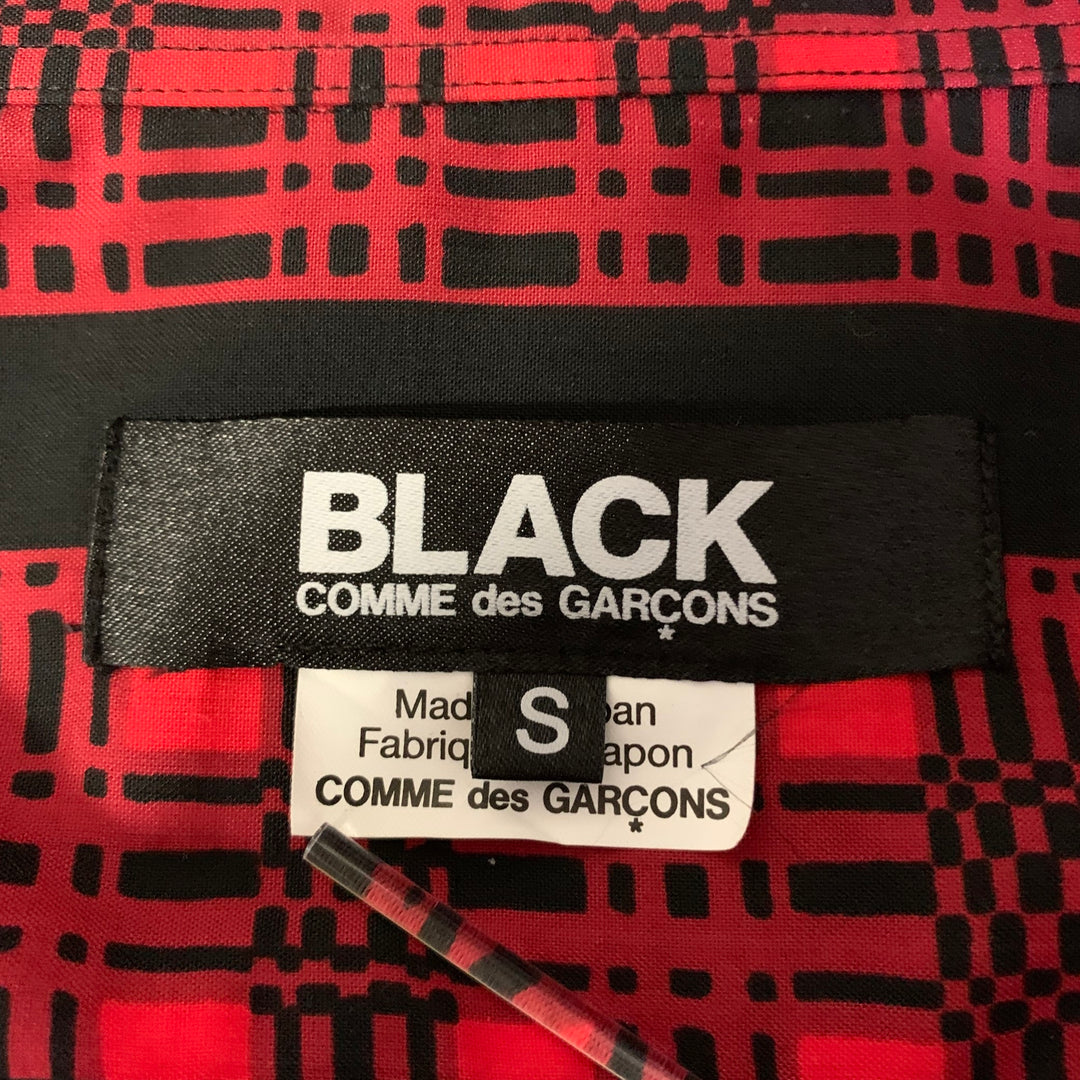 COMME des GARCONS Size S Red Black Polyester Plaid Blouse