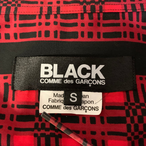 COMME des GARCONS Size S Red Black Polyester Plaid Blouse