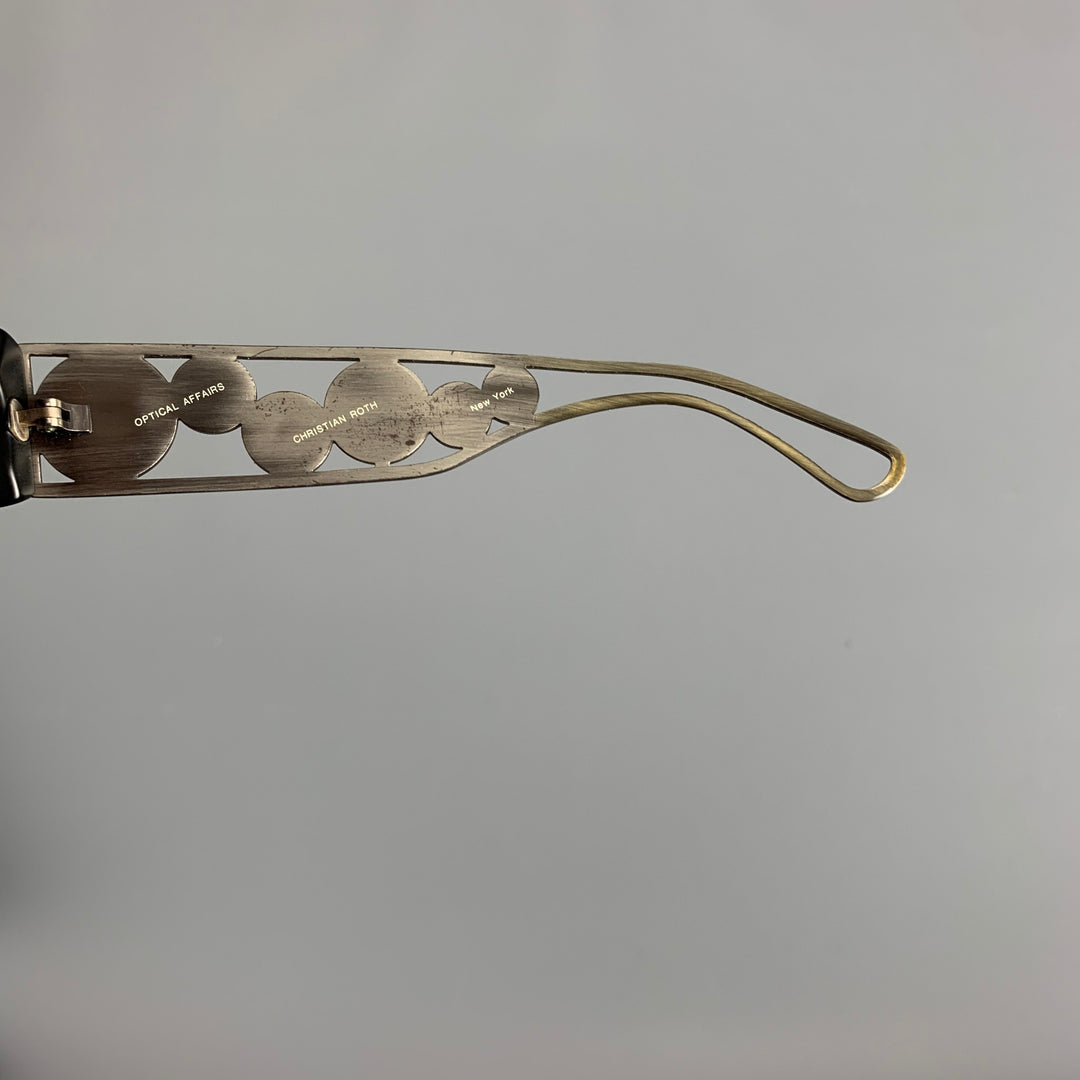 CHRISTIAN ROTH Black Silver Acetate Titanium Sunglasses CHRISTIAN ROTH Black Silver Acetate Titanium Sunglasses  main image 2