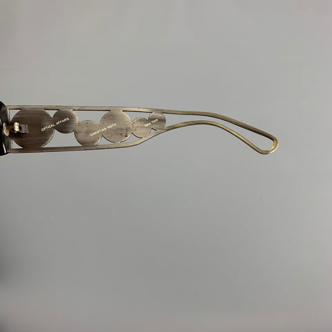 CHRISTIAN ROTH Black Silver Acetate Titanium Sunglasses