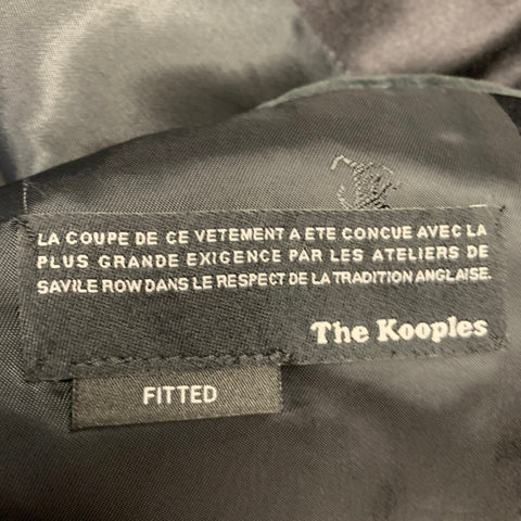 THE KOOPLES Size 38 Black Velvet Cotton Velvet Shawl Sport Coat