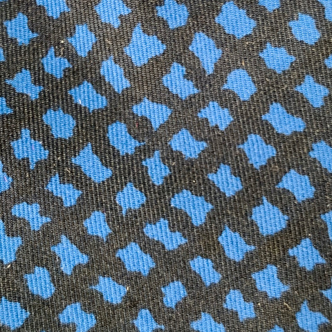 HERMES Black Blue Abstract Tie