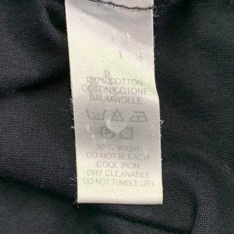 PAUL SMITH Size L Navy Grey Cotton Contrast Stripe Trim Polo