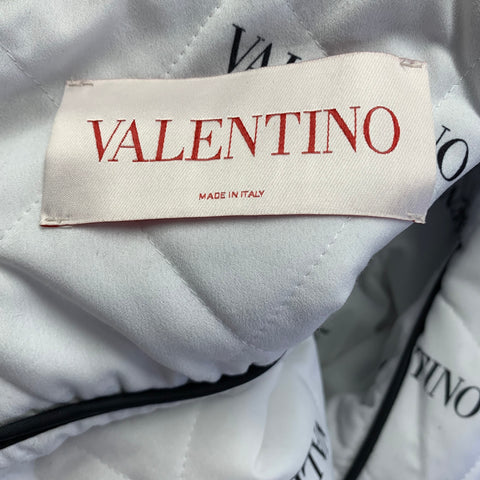 VALENTINO Size 0 Black Polyamide Padded Zip Snaps Jacket