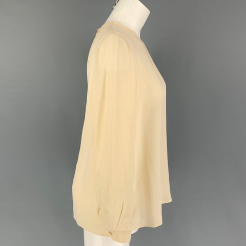 GIORGIO ARMANI Blouse en soie crème taille 10