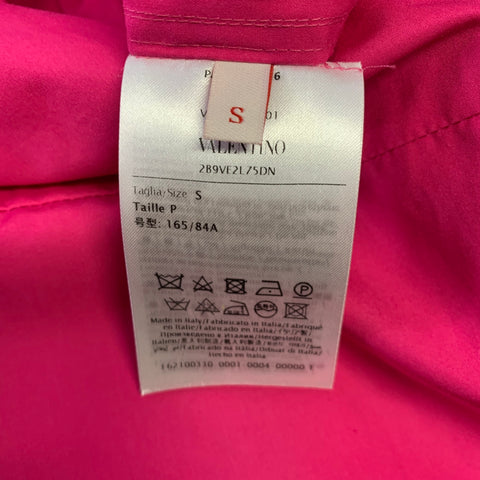 VALENTINO Size S Pink Cotton Hidden Placket Jumpsuit