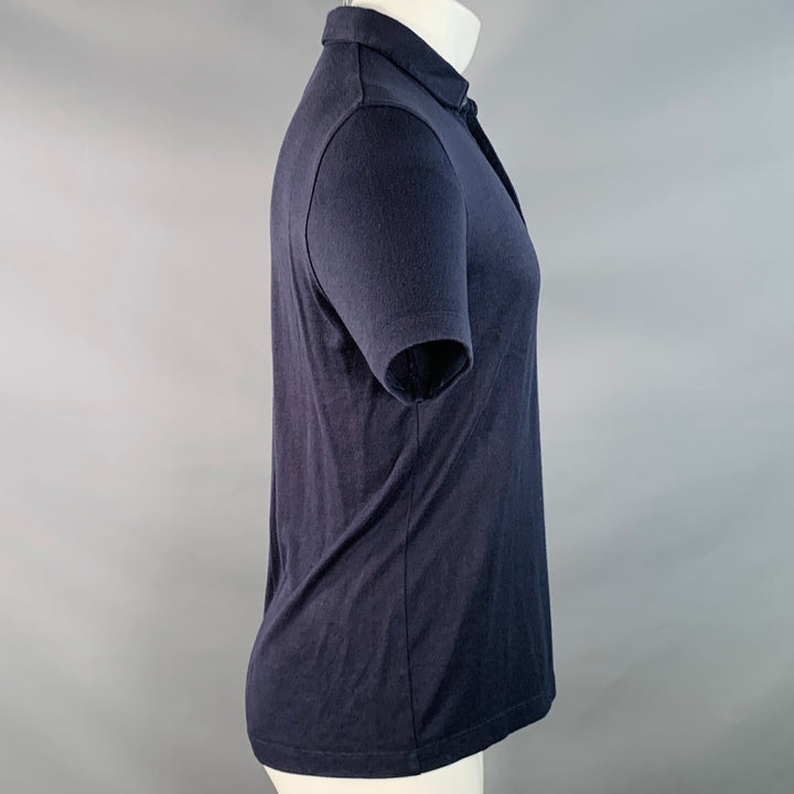 THEORY Size S Navy Modal Blend Short Sleeve Polo