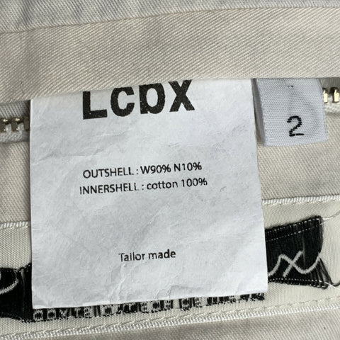 LE CORBEAUXX par LCBX Taille M Noir Gris Rayé Laine Mélangée Col Cranté Veste de Sport