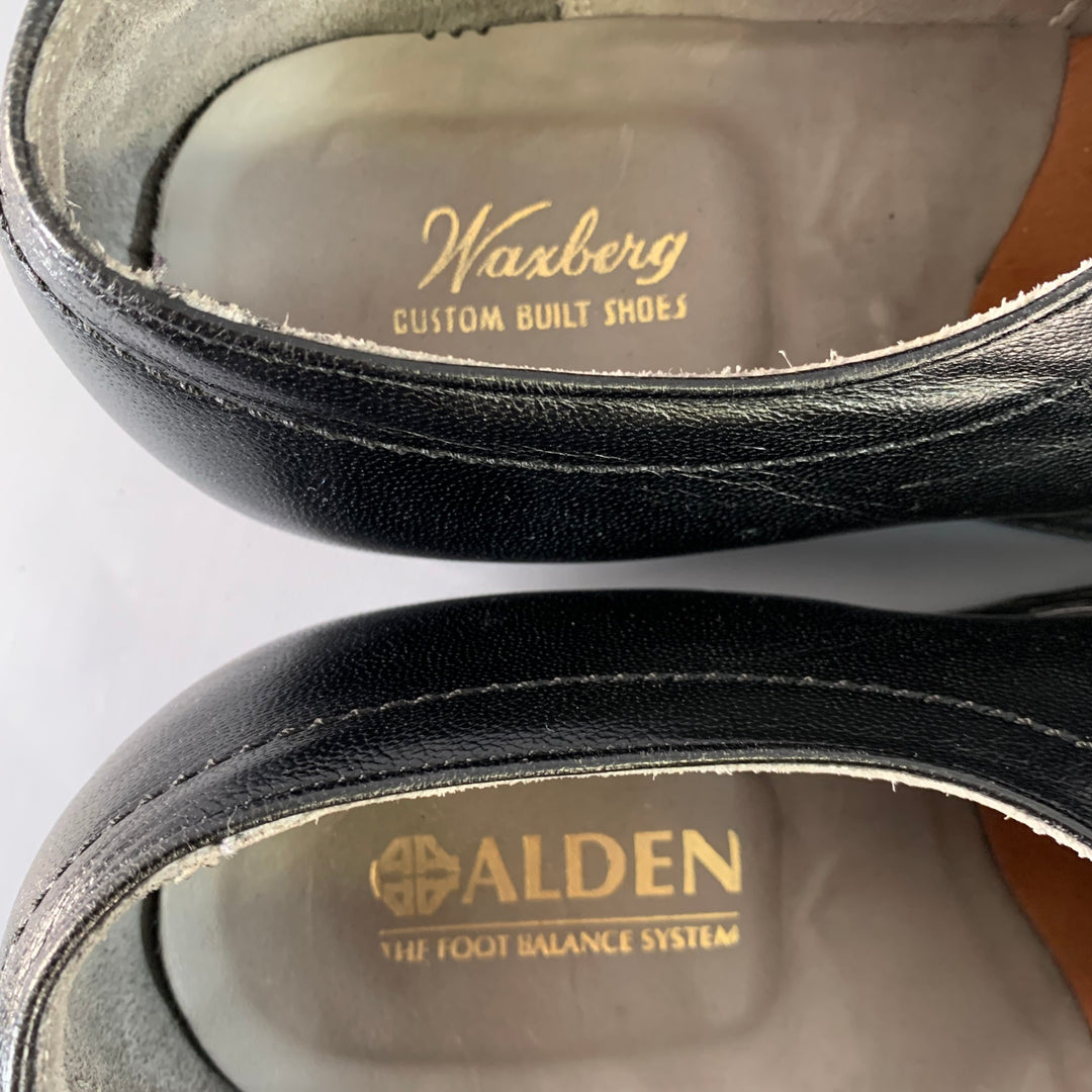 ALDEN Size 11 Black Leather Low Top Penny Loafers