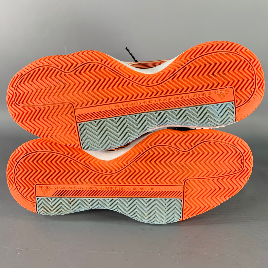 ADIDAS Size 11.5 Pro Vision Hi Res Orange Black White Mixed Fabrics Me –  Sui Generis Designer Consignment