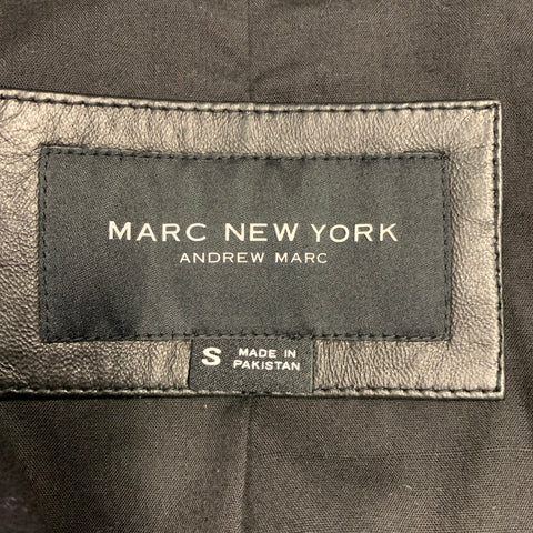 MARC NEW YORK Size S Black Leather Motorcycle Jacket