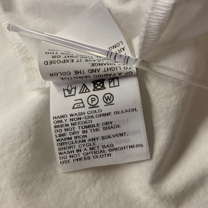 ISSEY MIYAKE Size L White Cotton Nehru Collar Shirt