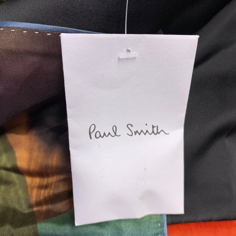 PAUL SMITH Size 42 Orange Black Velvet Cotton Shawl Collar Sport Coat
