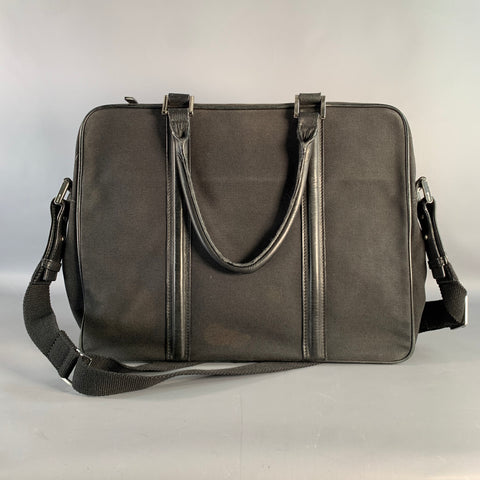 Sacoche d'ordinateur portable en coton noir WANT LES ESSENTIELS DE LA VIE