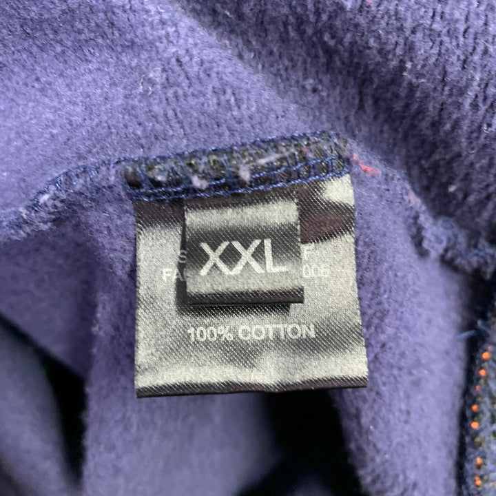 RAF SIMONS Size XXL Navy Shark Print Cotton Crew-Neck Sweatshirt