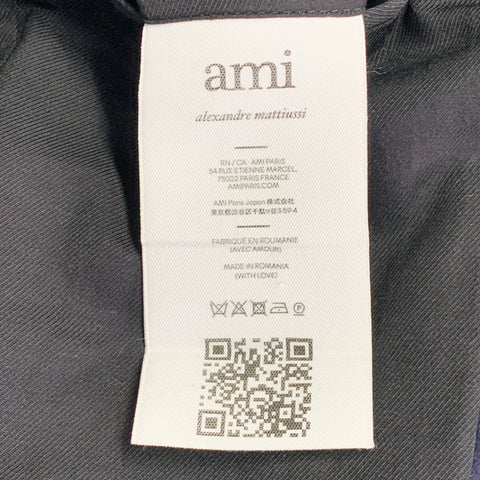 AMI by ALEXANDRE MATTIUSSI Size 36 Navy Stripe Wool Sport Coat