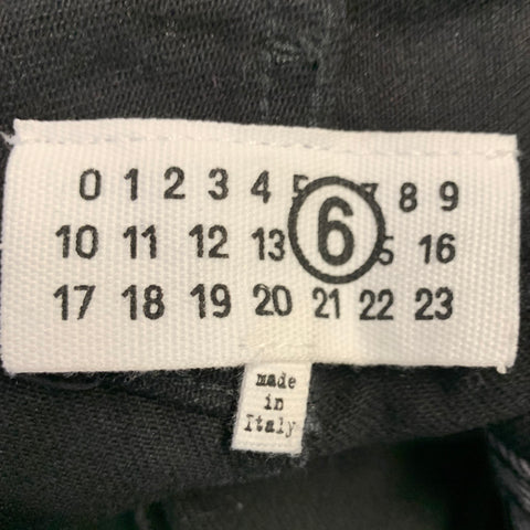 Jean ample en sergé de coton noir et gris MM6 MAISON MARGIELA taille 25