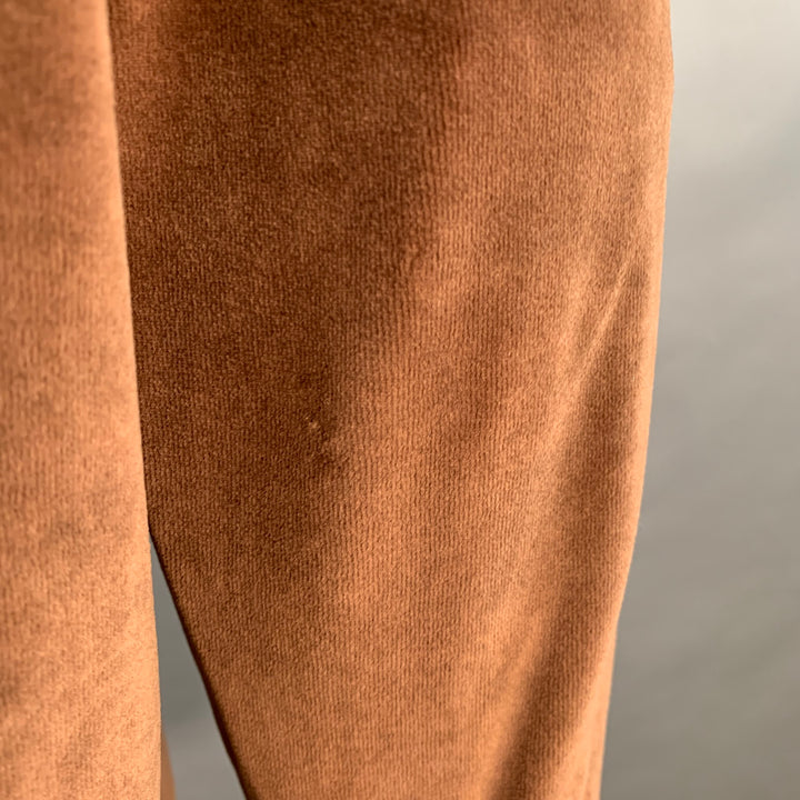 TODD SNYDER Size L Brown Cotton Blend Velvet Button Up Long Sleeve Shirt