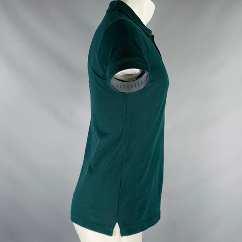 SUNSPEL Taille S Polo Vert en Coton Mesh Une Poche