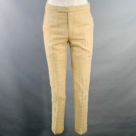 POLO by RALPH LAUREN Size 38 Regular Brown Beige Window Pane Suit