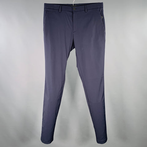 THEORY Size 32 Navy Polyamide Blend Flat Front Casual Pants