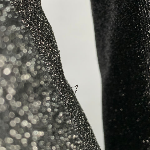 PLEIN SUD Size 10 Black Glitter Polyamide Blend Hooded Coat