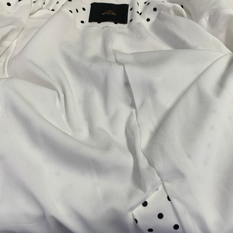 TWINSET ATITUDE Size S White Black Polyester Blend Blazer