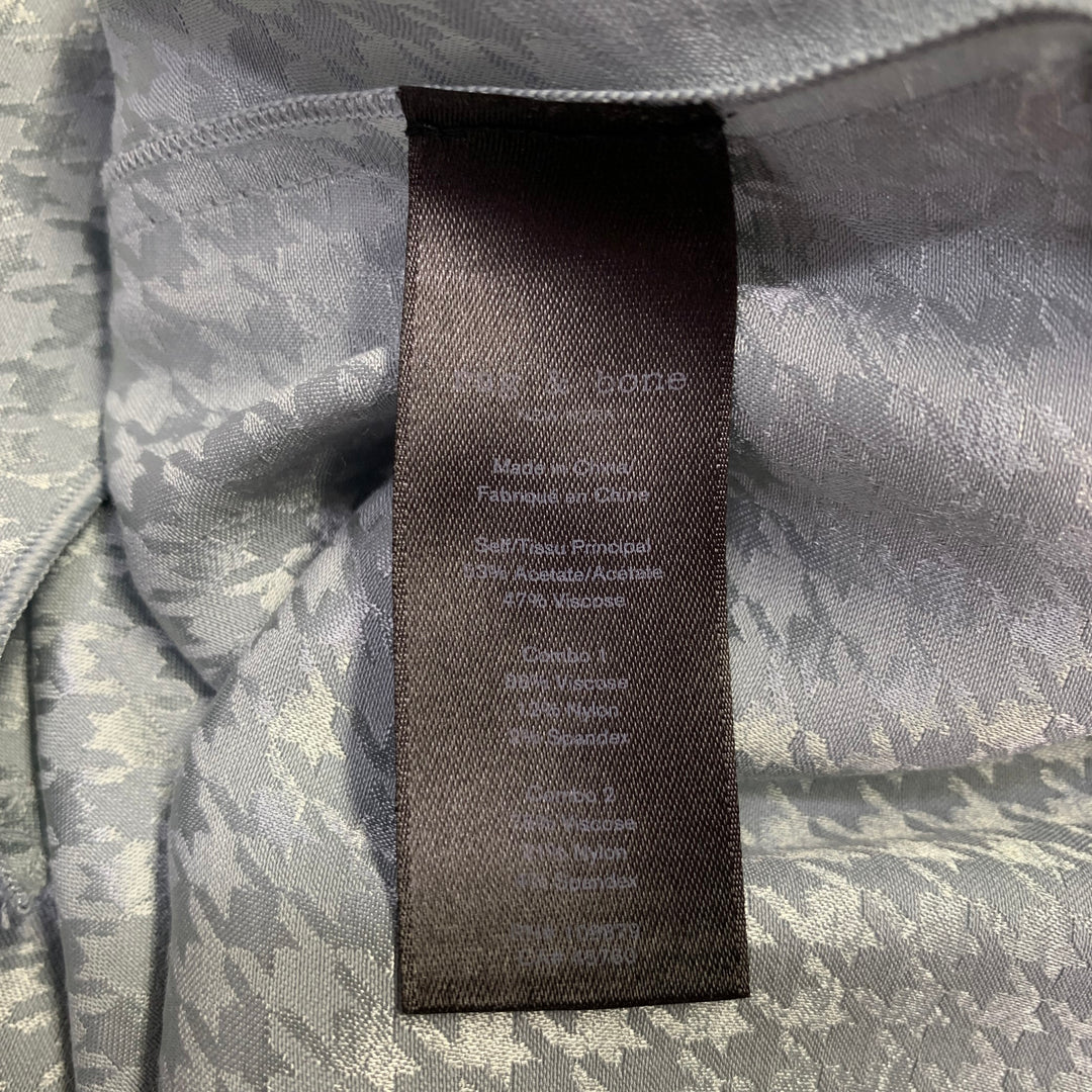 RAG & BONE Size S Ali Tank Grey Acetate Blend Houndstooth Sleeveless Casual Top