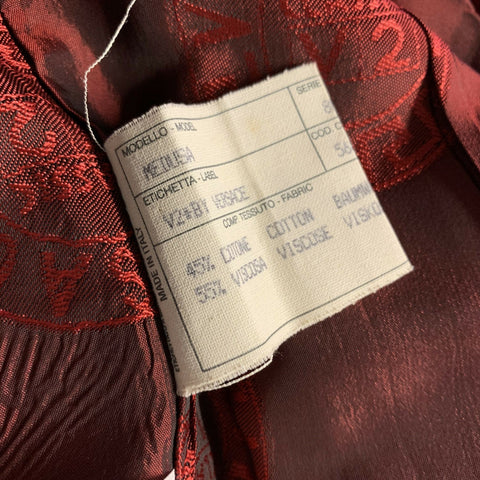VERSACE CLASSIC Chest Size 42 Red Yellow Geometric Cotton Viscose Vest