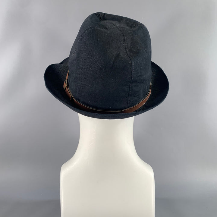 GUERRA Size L Black Brown Mixed Pattern Cotton Hats