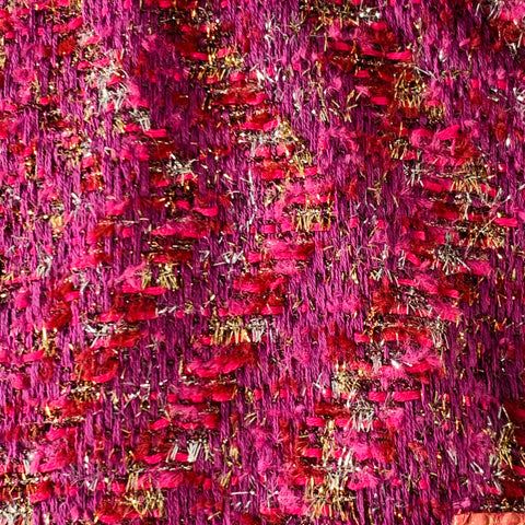 LOUIS VUITTON Size 10 Purple Fuchsia Cotton Blend Jacket Blazer