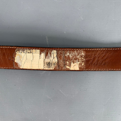 NO BRAND Size 42 Black Croc Embossed Leather Belt
