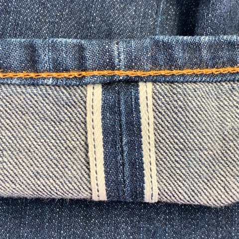 RAG & BONE Size 30 Blue Contrast Stitch Cotton Straight Selvedge Jeans