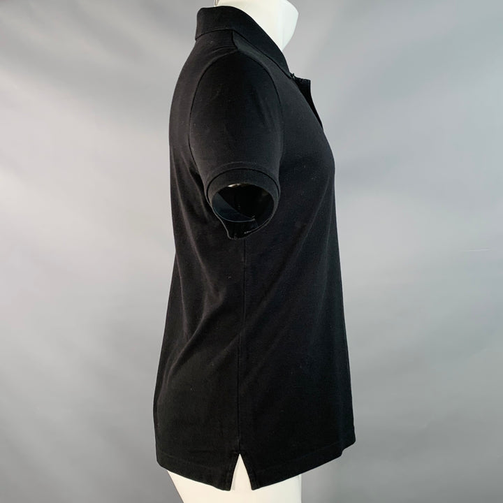 Y-3 Size M Black Cotton One Pocket Half Placket Polo