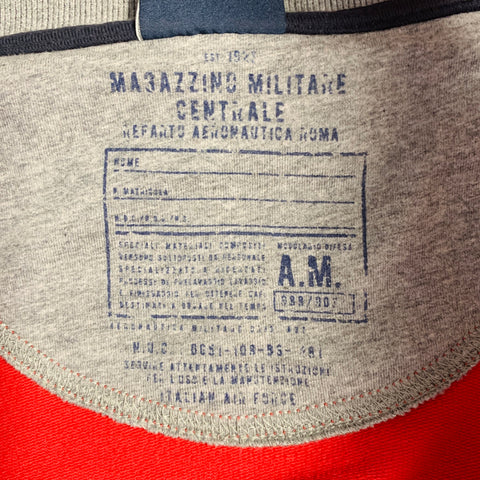 AEROPOSTALE Size XXL Red Grey Embellishment Cotton Blend Zip Up Sweatshirt