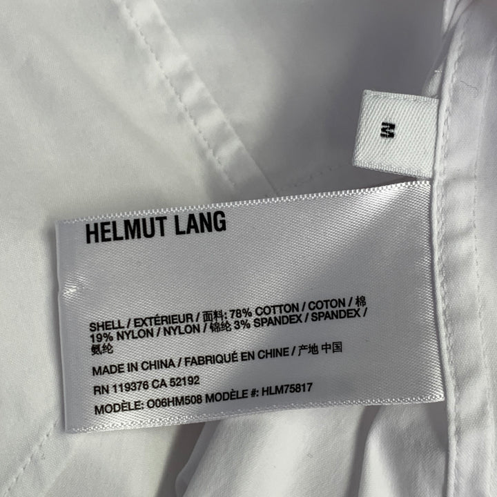 HELMUT LANG Size M White Cotton Blend Button Up Long Sleeve Shirt