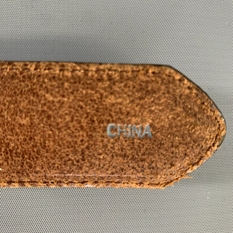 SILVER CREEK Size 38 Tan Leather Belt
