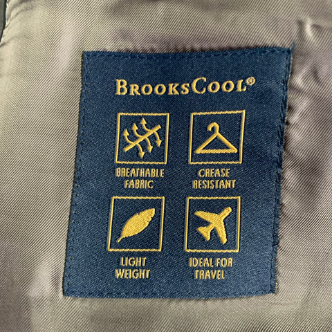 BROOKS BROTHERS Size 44 Grey Glenplaid Wool Polyester Sport Coat