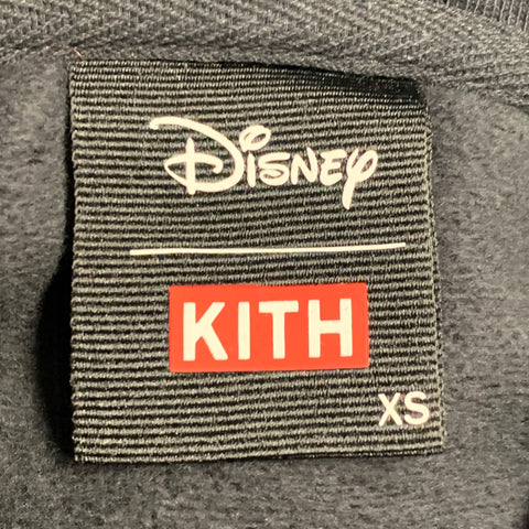 KITH Size XS Black White Logo Cotton Hooded Sweatshirt