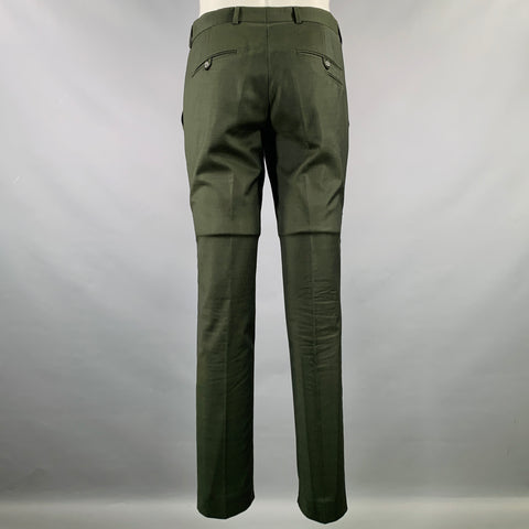 TIGER of SWEDEN Size 36 Forest Green Wool Notch Lapel Suit