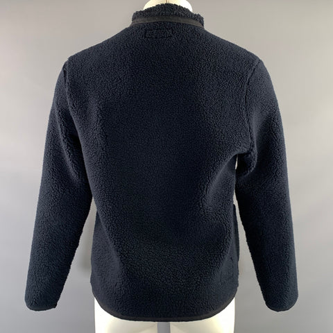 UNIVERSAL WORKS Size S Navy Acrylic Polyester Sherpa Jacket
